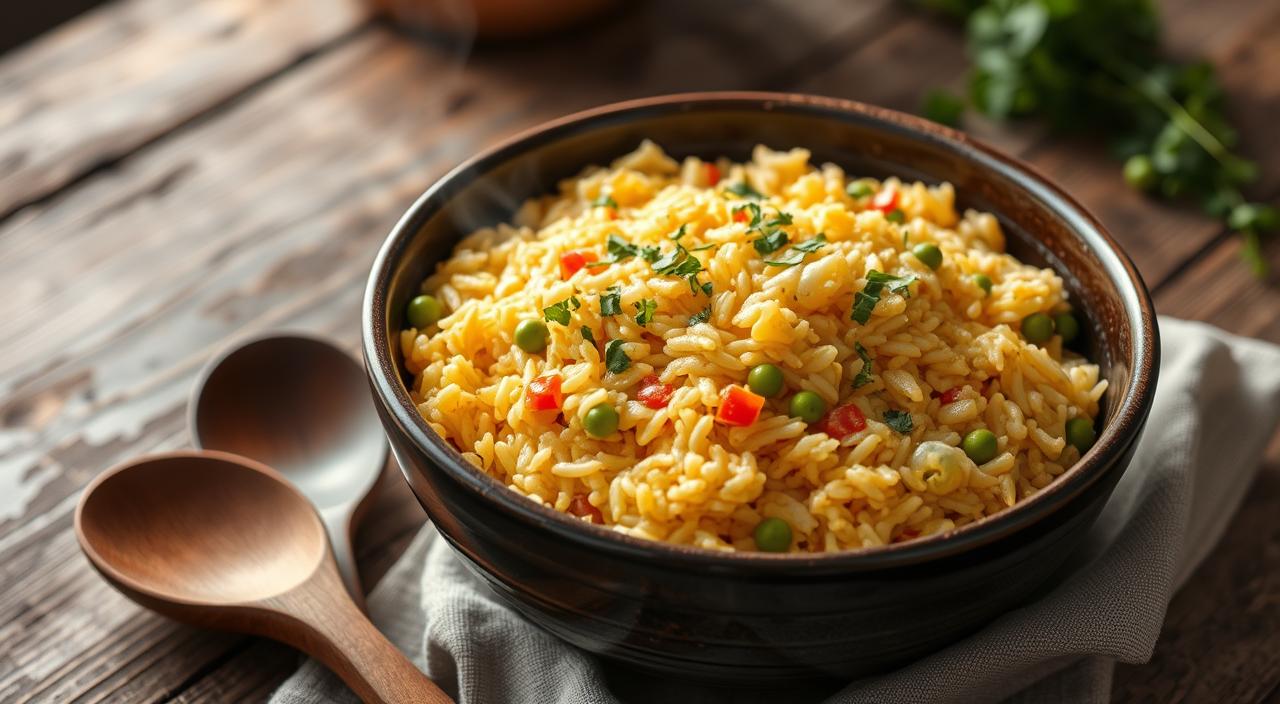 Cheesy rice recipe