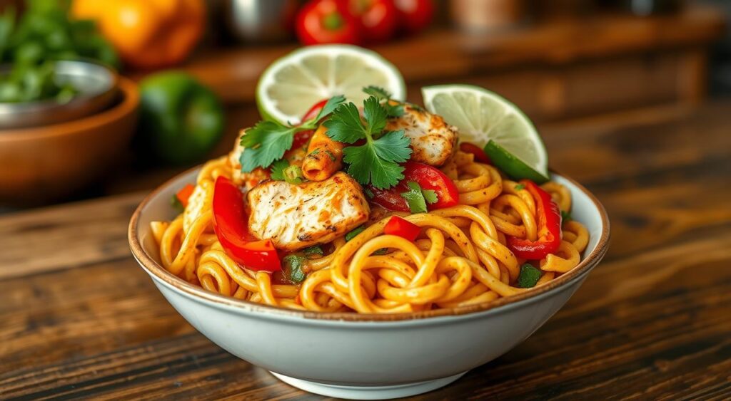 Chicken fajita pasta recipe