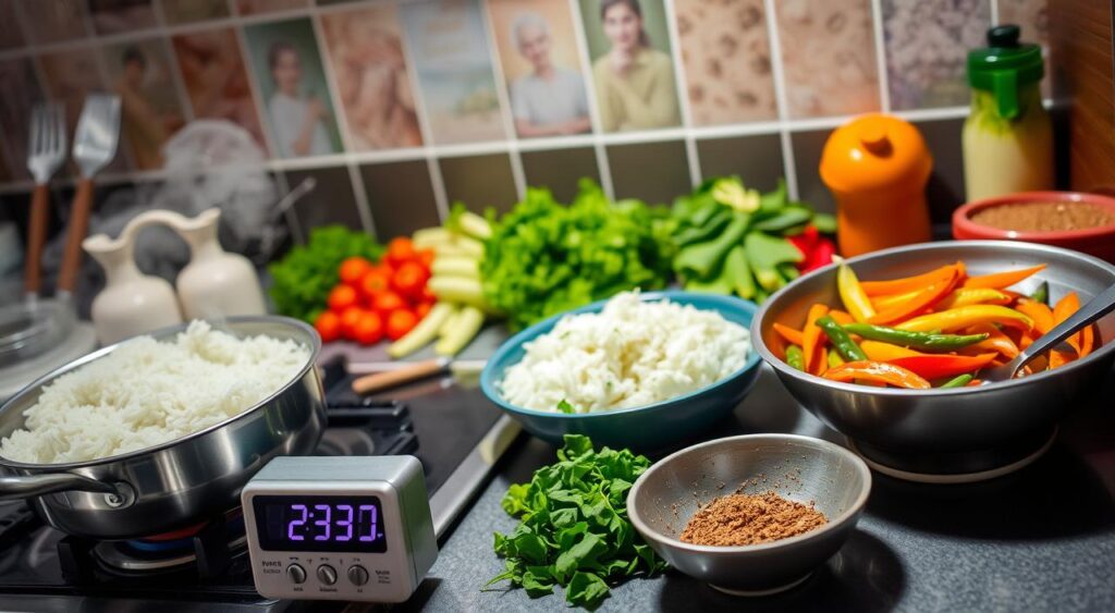 Fast Rice Dishes Preparation