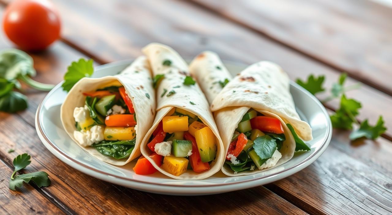 Light cottage cheese wraps