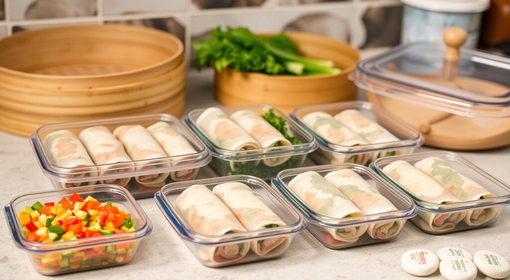 Meal Prep Veggie Egg Rolls Storage