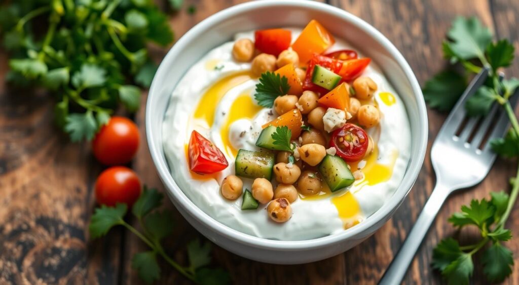 Mediterranean Yogurt Bowl with Chickpeas