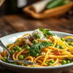 Pasta with peas recipe