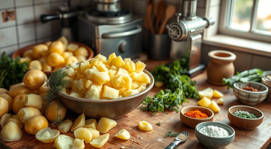 Potato Sausage Base Preparation