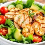 Salad with chicken & shrimp