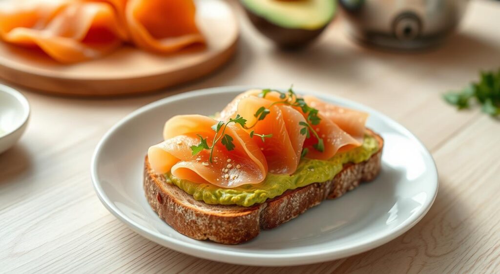 Salmon Avocado Toast Breakfast