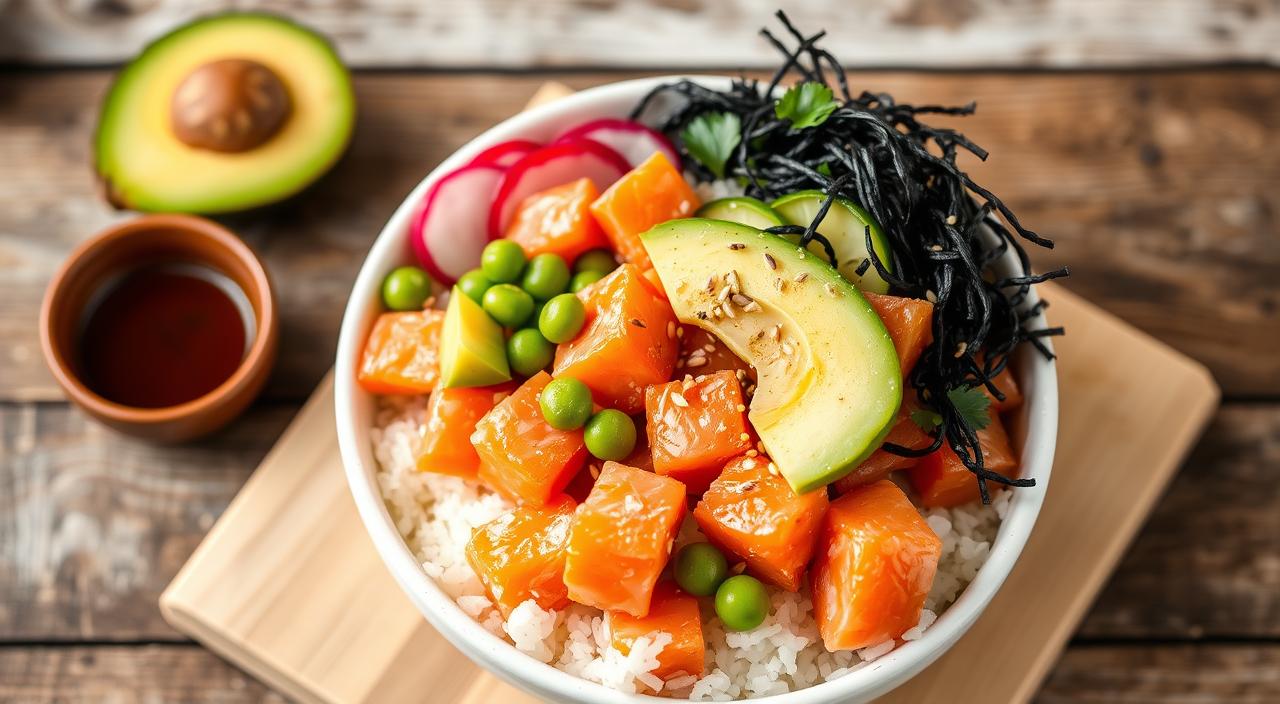 Salmon poke bowl recipe