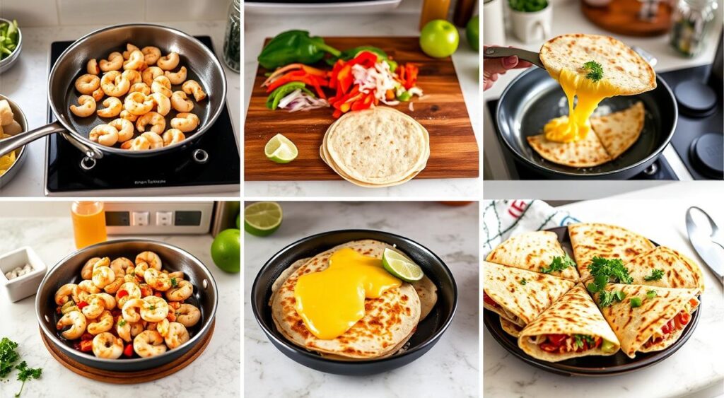 Shrimp Quesadilla Cooking Step-by-Step