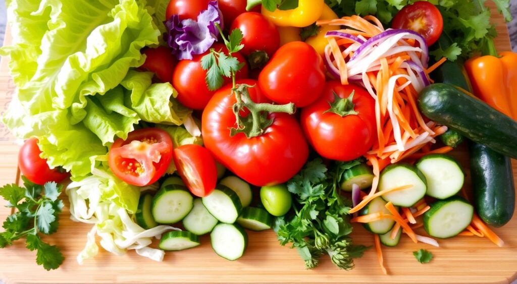 Summer Salad Vegetable Selection