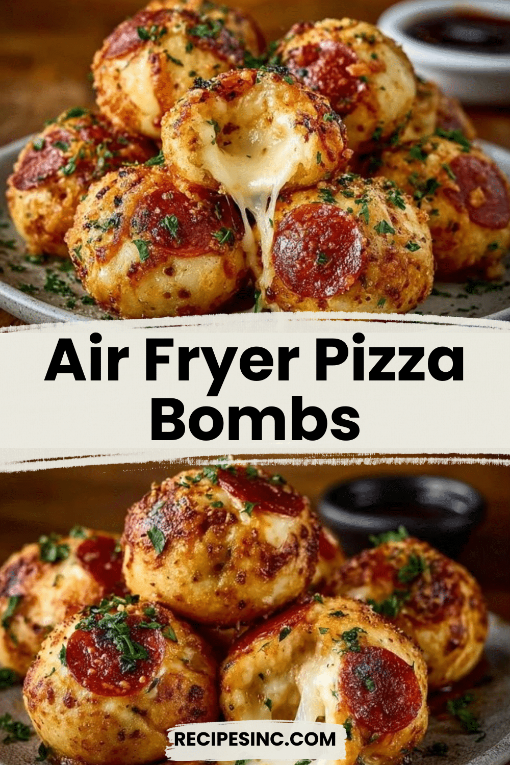 Air Fryer Pizza Bombs