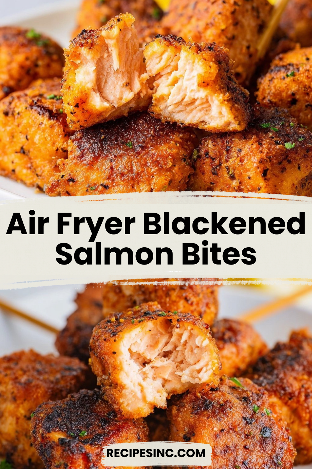 Air Fryer Blackened Salmon Bites

