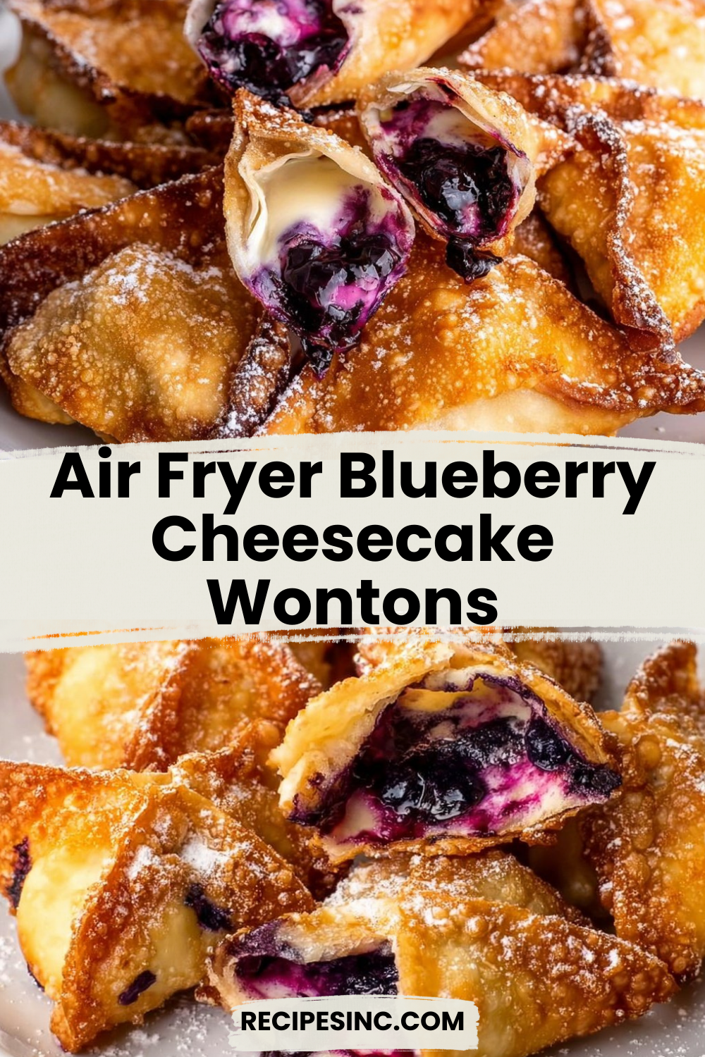Air Fryer Blueberry Cheesecake Wontons

