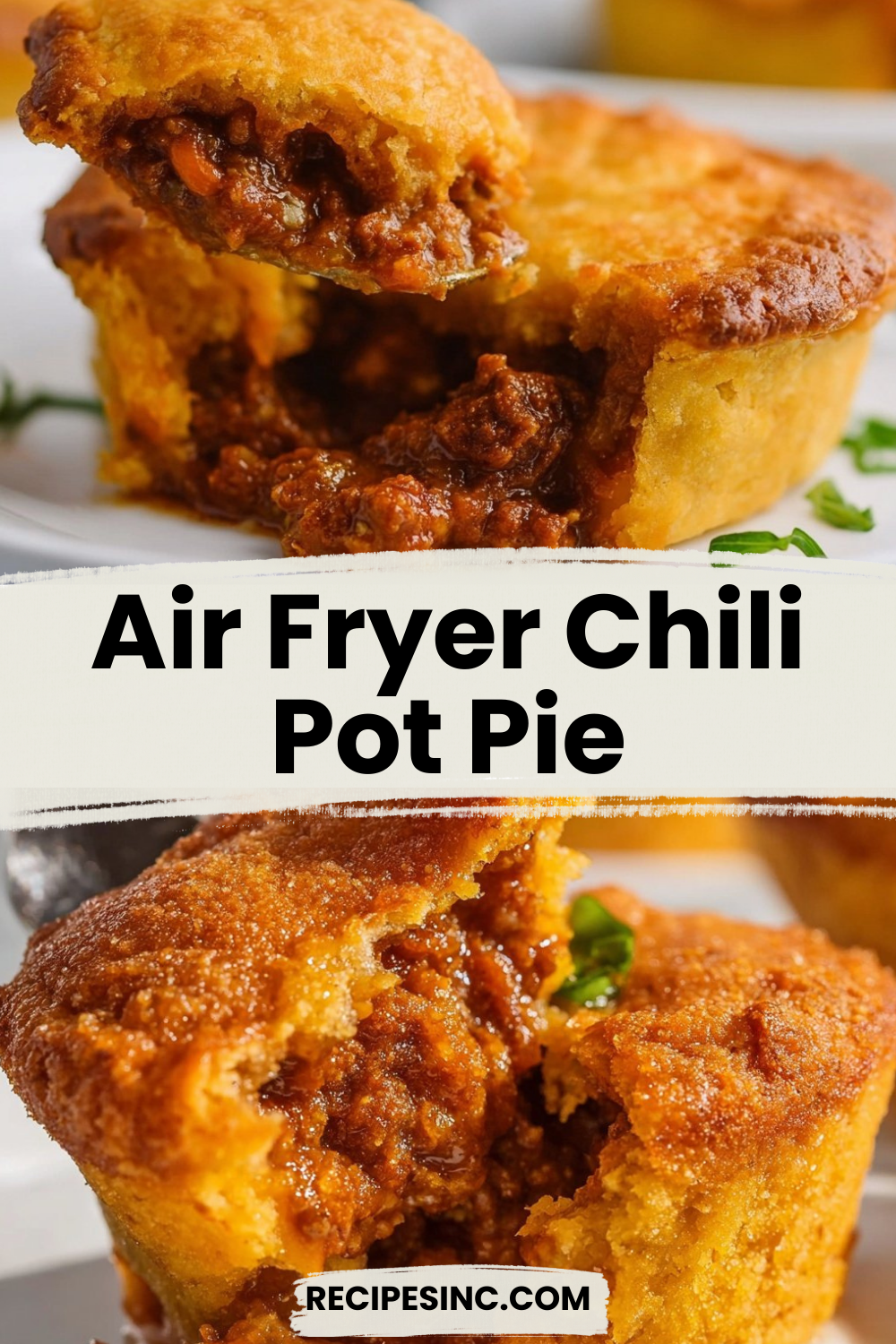 Air Fryer Chili Pot Pie

