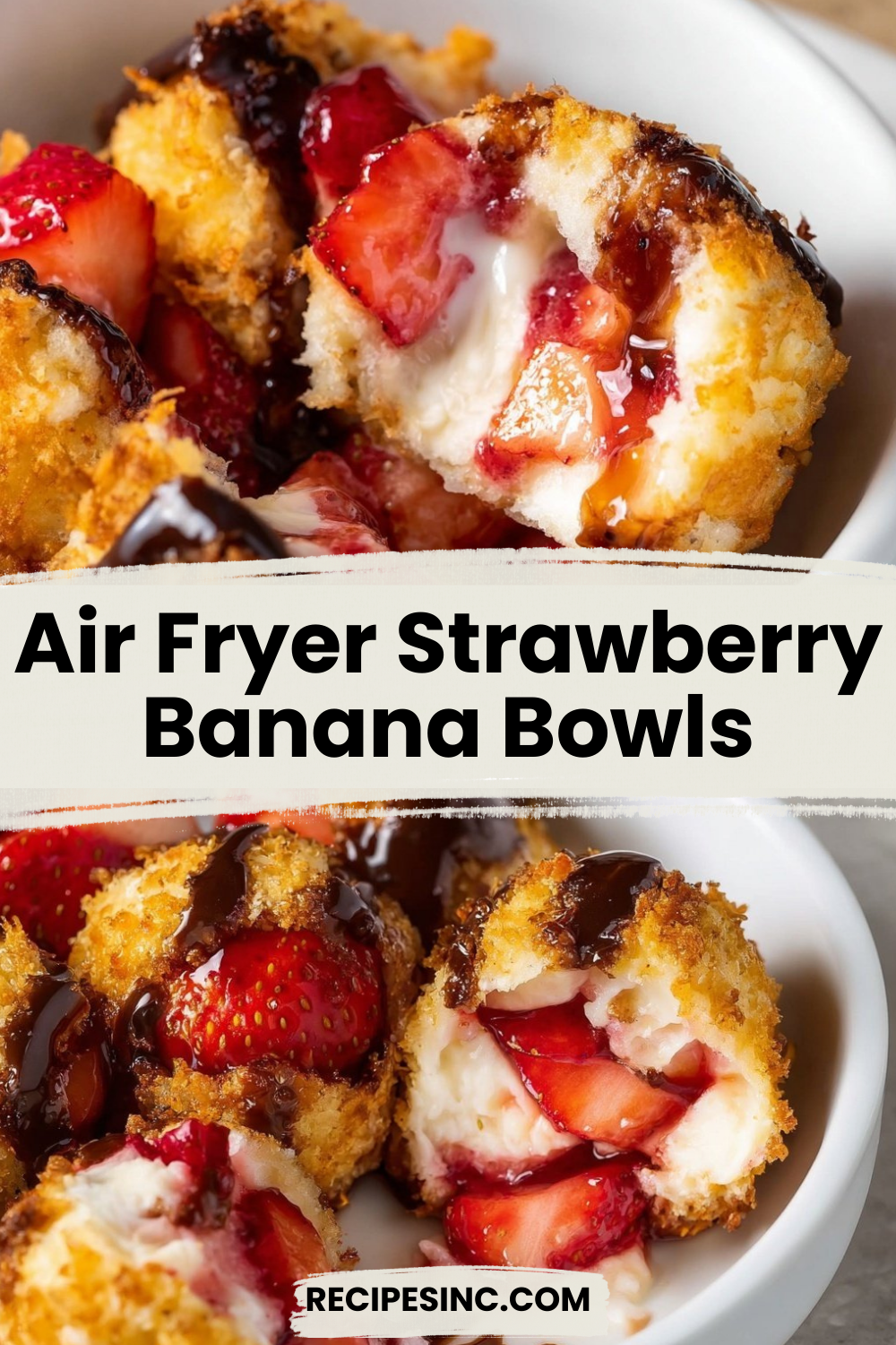 Air Fryer Strawberry Banana Bowls