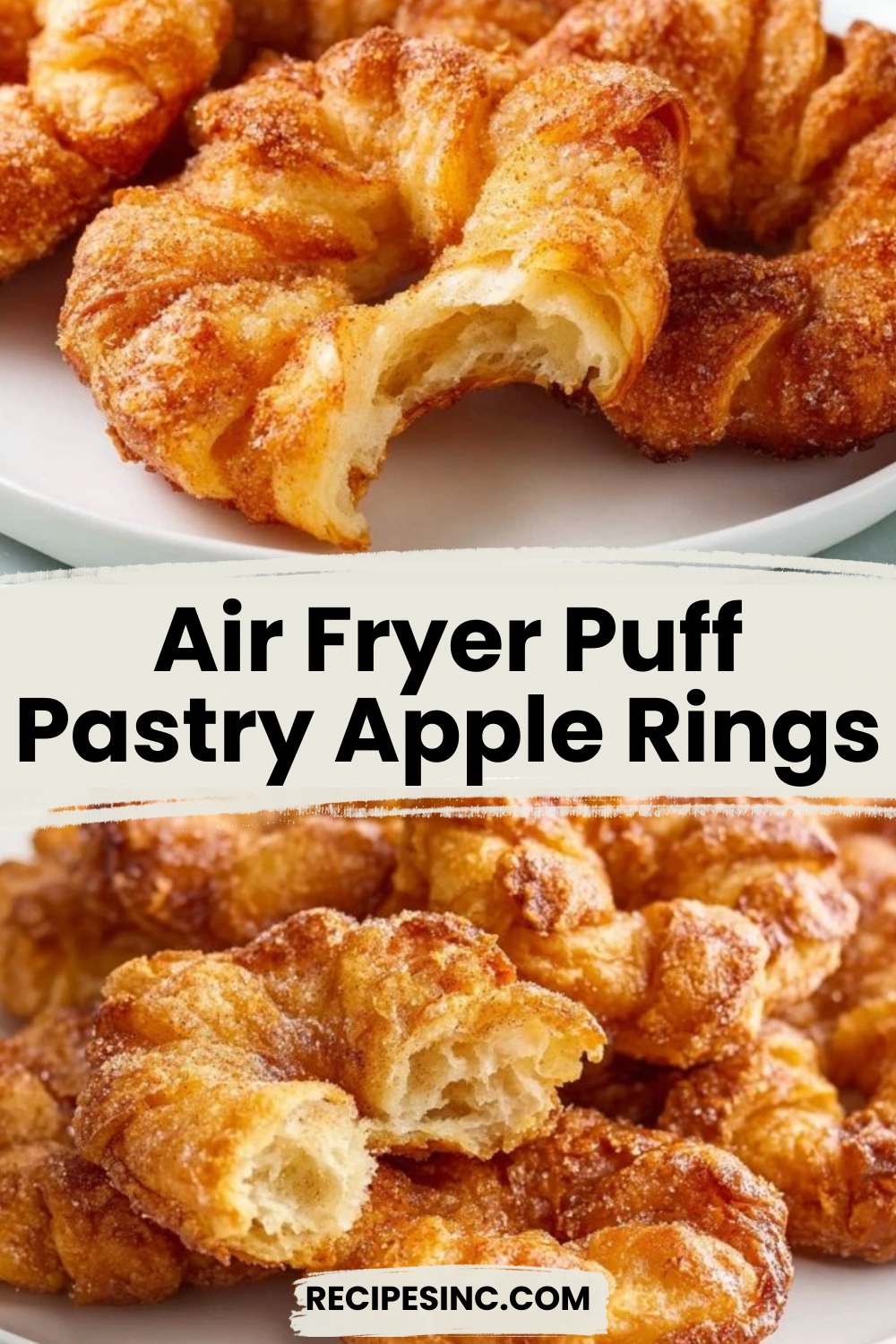 Air Fryer Puff Pastry Apple Rings

