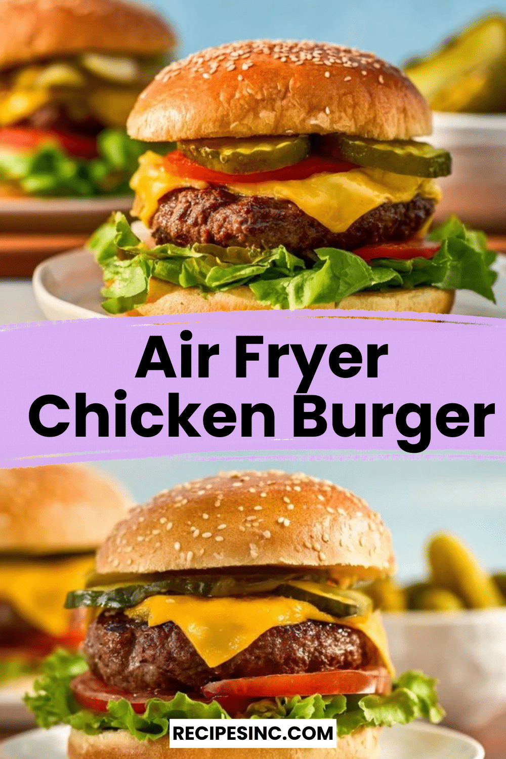 Air Fryer Chicken Burger

