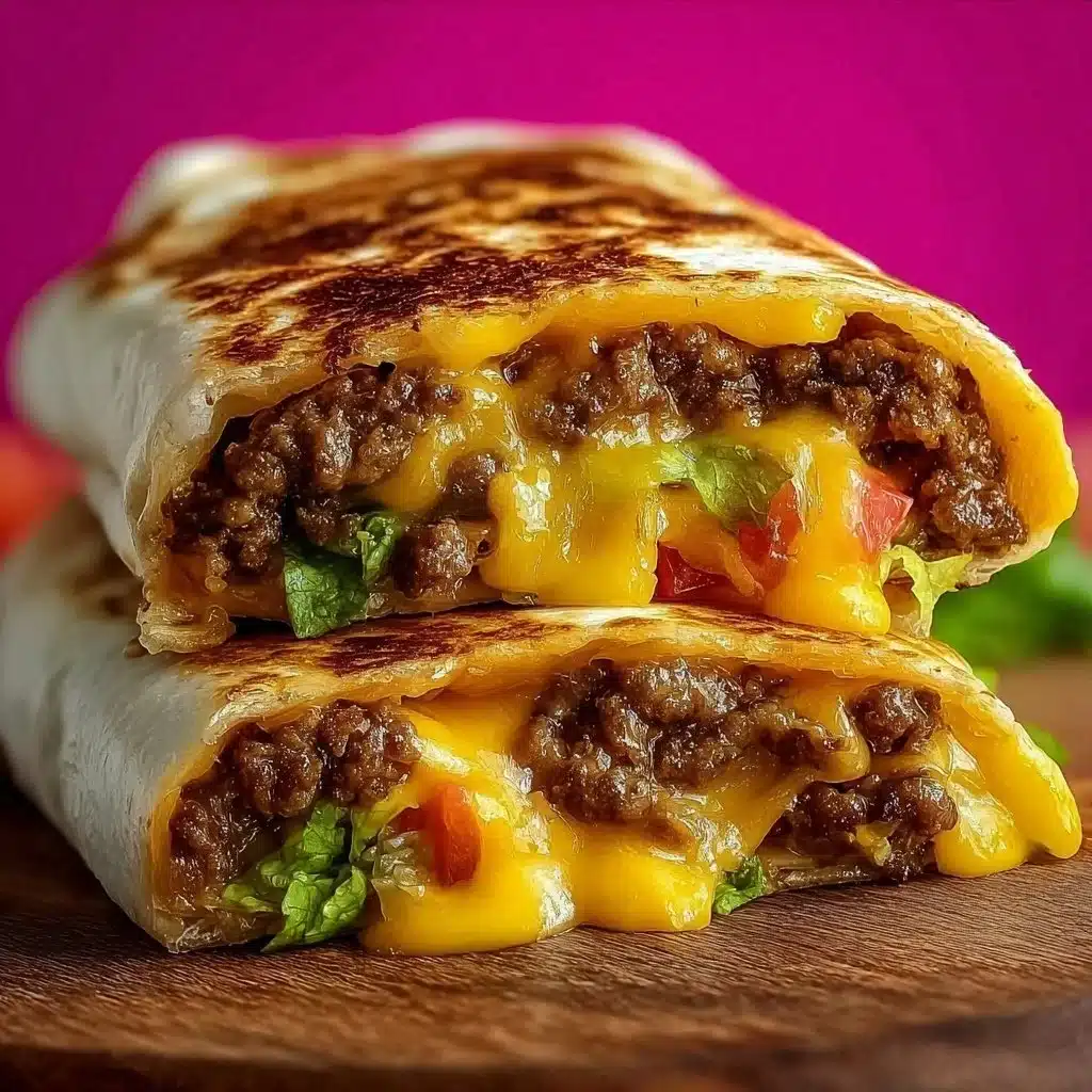 Delicious Air Fryer Cheeseburger Wraps ready to serve
