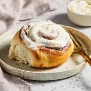 Delicious air fryer cinnamon rolls ready to serve