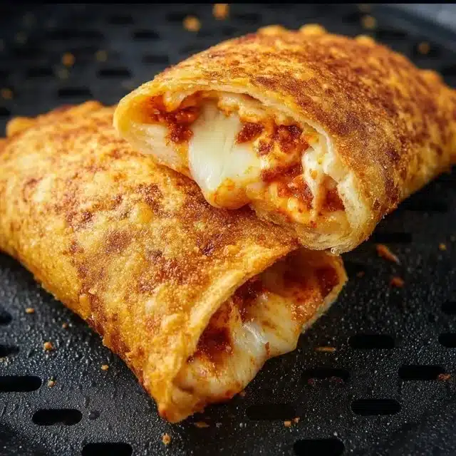 Homemade Air Fryer Hot Pockets with crispy crust and delicious fillings