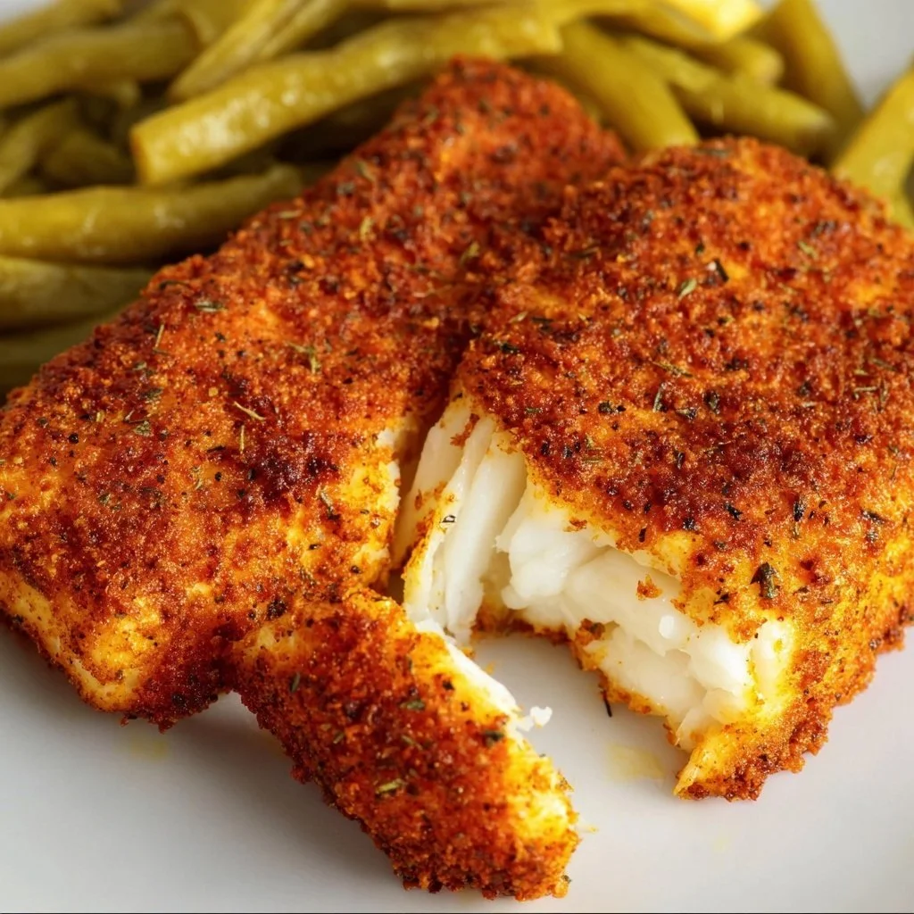 Air Fryer Mahi Mahi dish served with vegetables