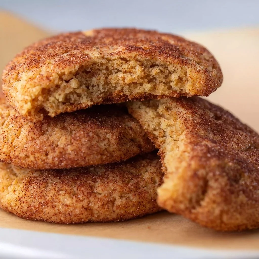 Air Fryer Snickerdoodle Cookies fresh out of the fryer, golden and sprinkled with cinnamon sugar.