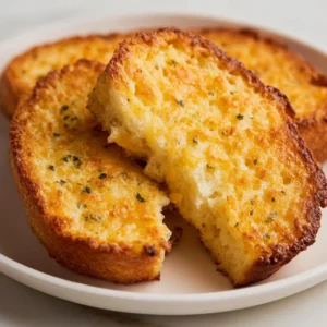 Air Fryer Texas Toast served with butter and seasoning