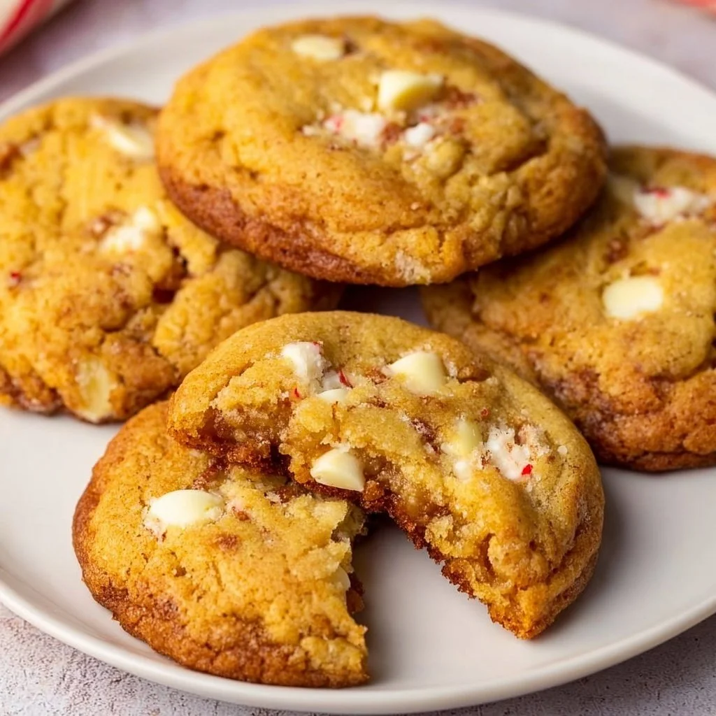 Delicious Air Fryer White Chocolate Chip Peppermint Cookies on a plate