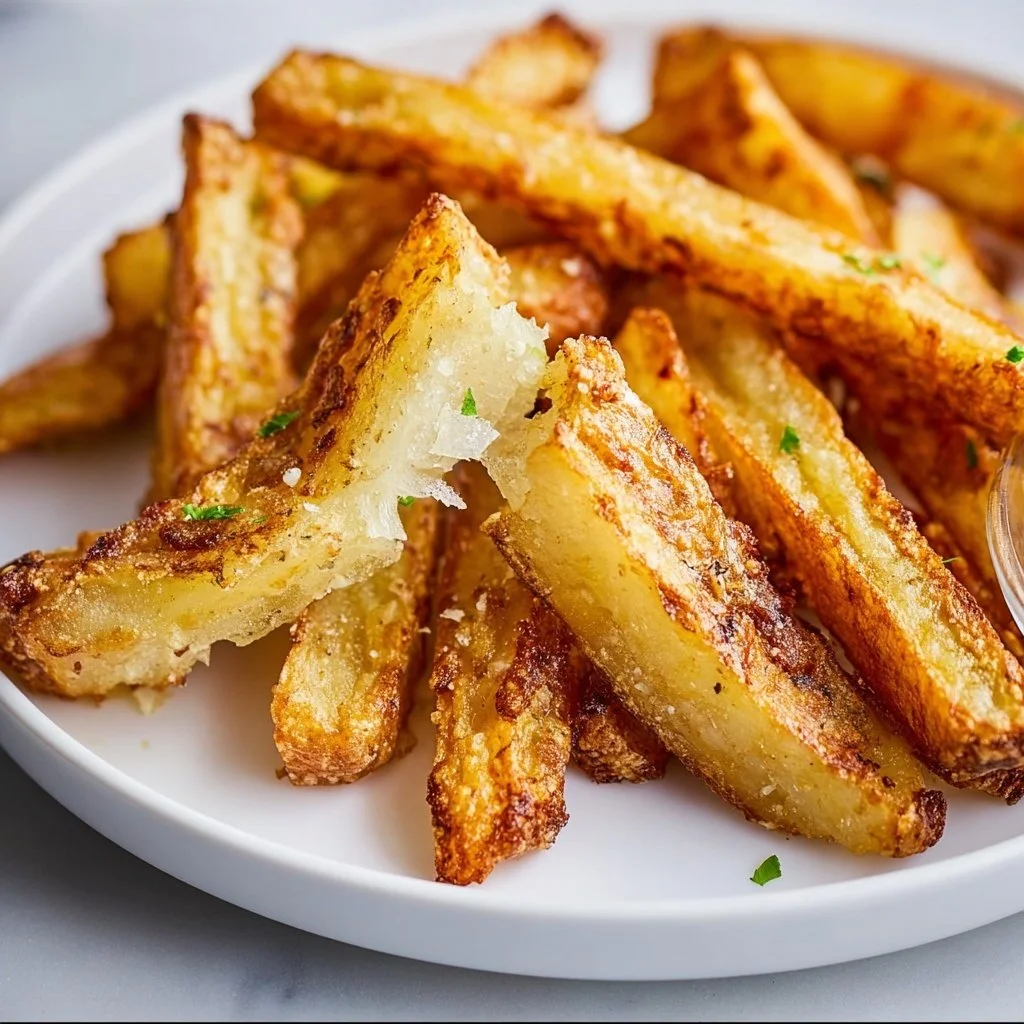 Crispy Air Fryer French Fries served with dipping sauce