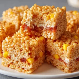 Colorful Halloween Rice Krispies Squares decorated for festive occasions
