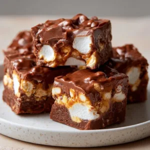 Delicious marshmallow hot chocolate fudge topped with miniature marshmallows