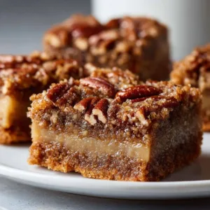 Deliciously baked Old-Fashioned Coffee Pecan Squares topped with pecans.