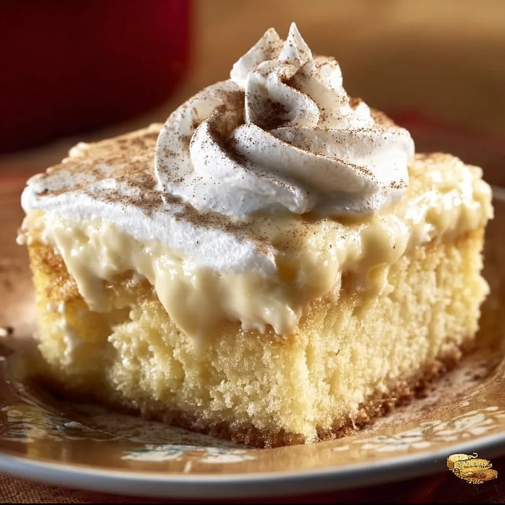 Cozy Up with Eggnog Poke Cake