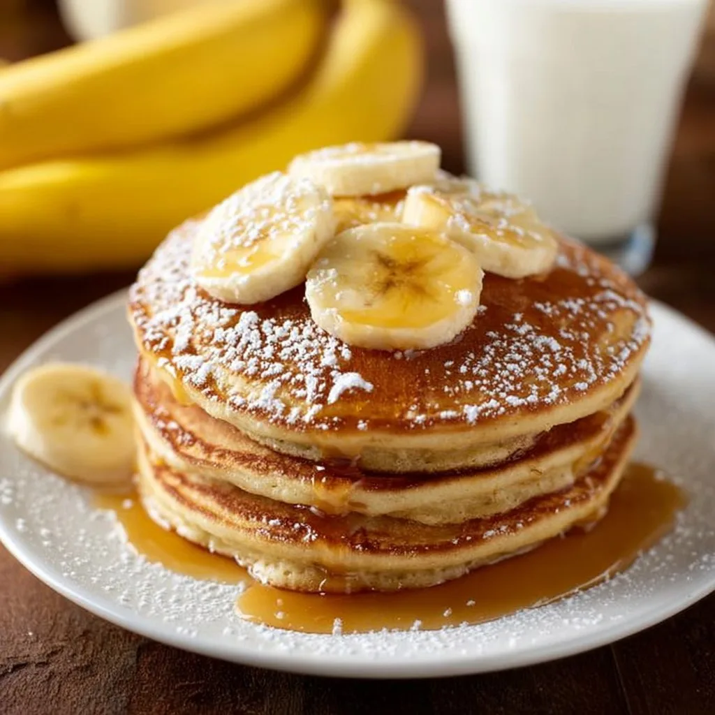 Fluffy Brown Sugar Banana Pancakes