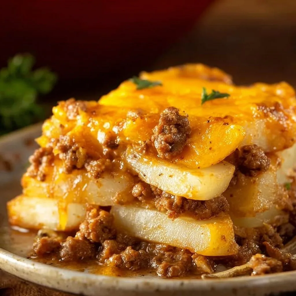 Cozy Ground Beef Potato Casserole