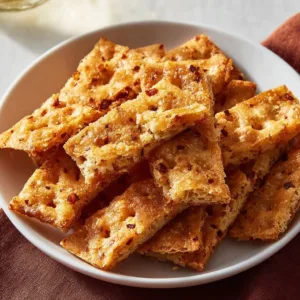 A bowl of delicious Alabama Fire Crackers, a spicy Southern snack.