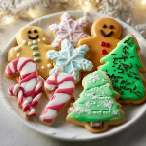 Delicious soft Christmas cookies decorated for holiday celebrations