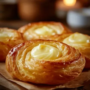 Delicious Cheese Danish pastry with creamy cheese filling