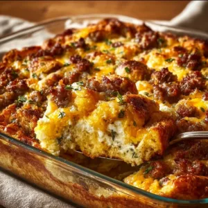 Delicious Crack Breakfast Casserole served on a plate for breakfast.