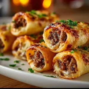 Delicious Keto Philly Cheesesteak Roll Ups served on a plate