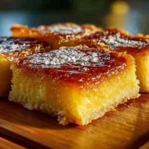 Easy two-ingredient lemon bars topped with zest and ready to serve