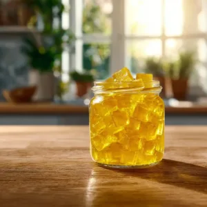 Colorful gelatin snack cups filled with fruit flavors, perfect for parties.