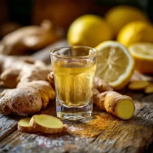 Refreshing Ginger Lemon Shot for immune support and health benefits