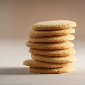 Homemade Grandma's old-fashioned tea cakes on a decorative plate.