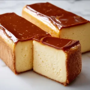 Indulgent burnt Basque cheesecake baked in a loaf pan, perfect for dessert lovers.