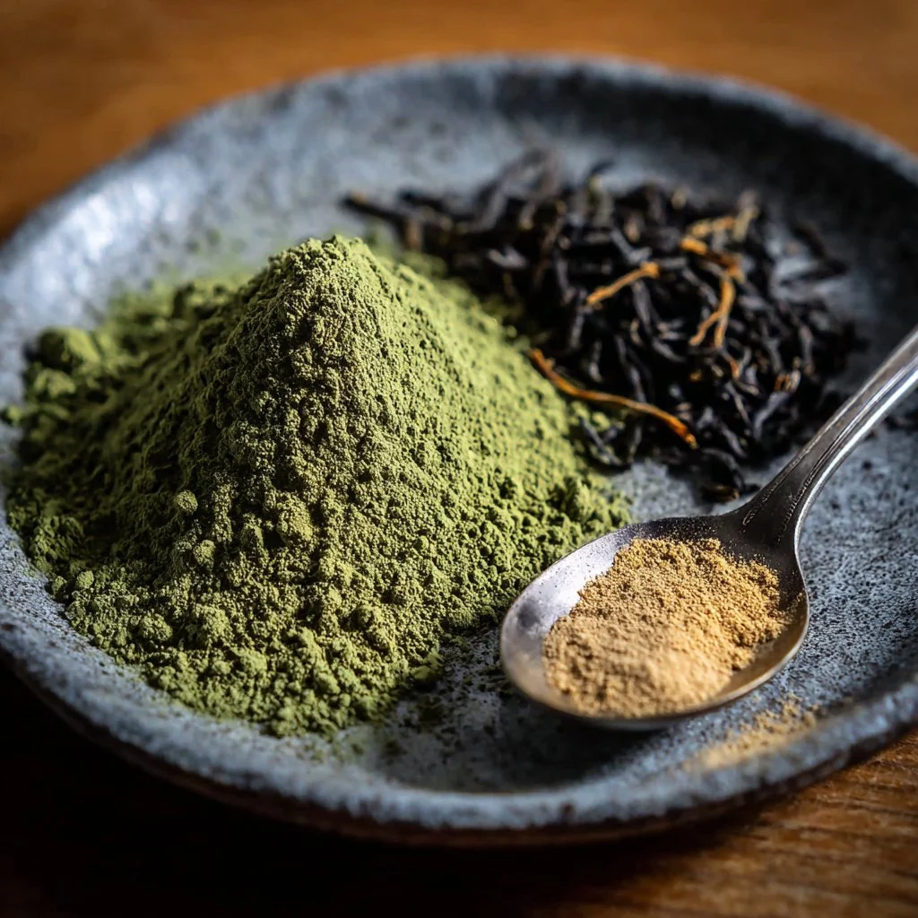 Japanese green tea smoothie with fresh ingredients and vibrant green color