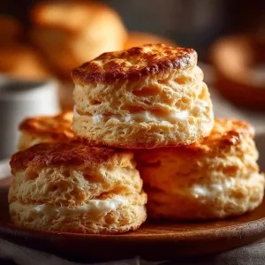 Melt-in-your-mouth 2-ingredient biscuits fresh out of the oven.