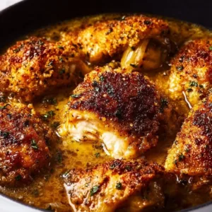 Delicious Onion Soup Chicken Bake served in a casserole dish