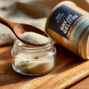 Colorful gelatin fruit gummies in various shapes and flavors.