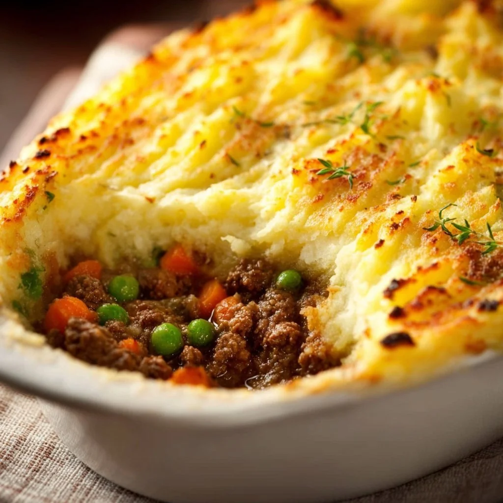 Delicious Shepherd's Pie, a hearty and comforting family meal.