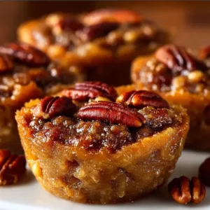 Southern pecan pie bites with a rich filling and crispy crust